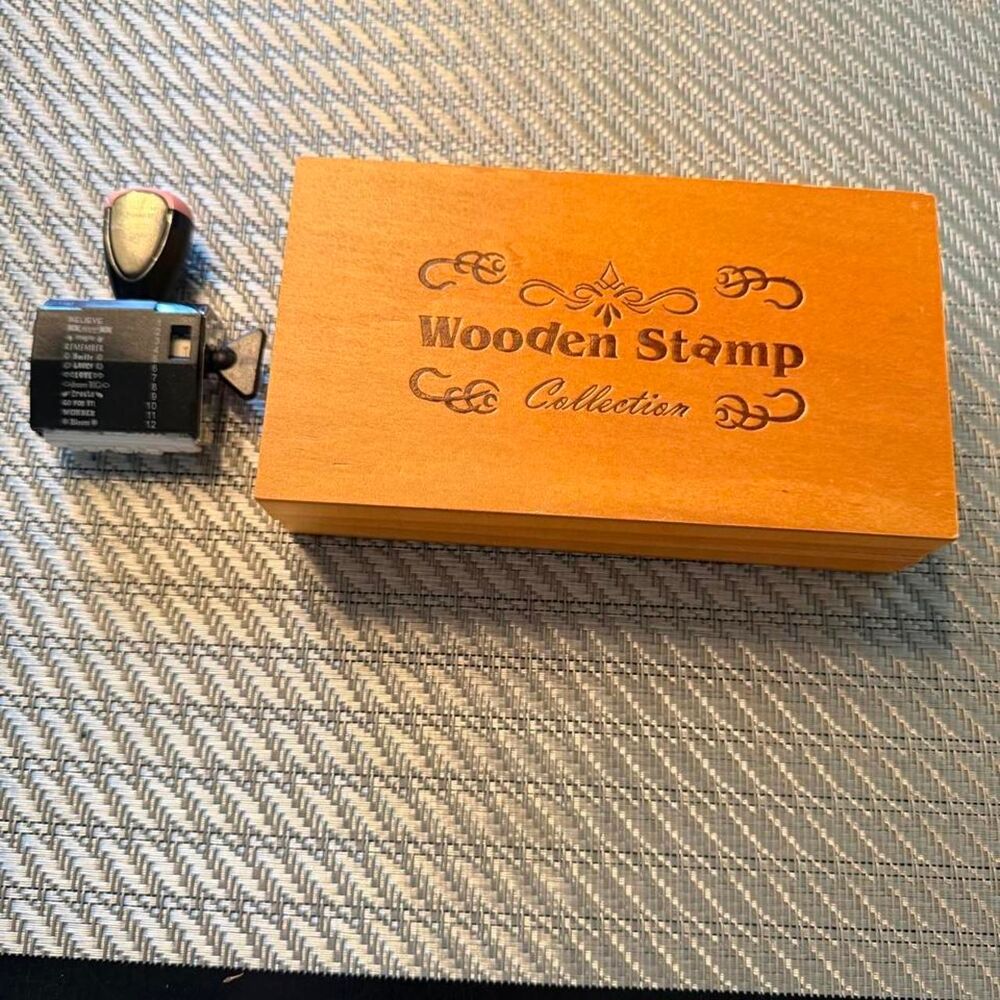 Wooden stamp collection